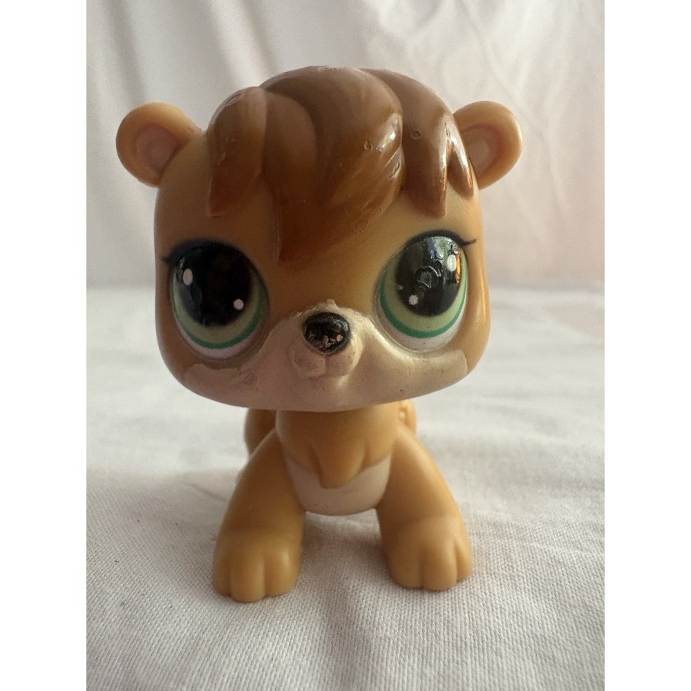Littlest Pet Shop Brown Chipmunk Rare Walking Toy #32685 Brown White Stripe